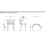 Wooden chair with armrests Hude
