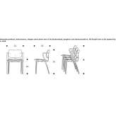 Beech chair with stackable armrests Vernon