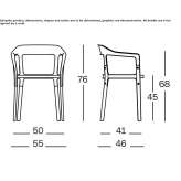 Beech chair with armrests Hurdal