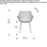 Polycarbonate chair with steel legs Abda