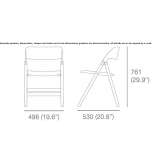 Folding oak chair Byczyna