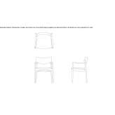 Wooden chair with armrests Eruh