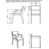 Krzesło drewniane i QM Foam z podłokietnikami Borsbeek