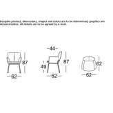 Upholstered leather chair with armrests Racu