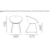 Technopolymer chair with sled base Rupea