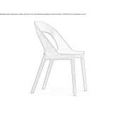 Ash chair with open backrest Borgholm