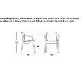 Wooden chair with armrests Flinders