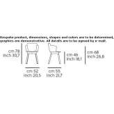 Krzesło tapicerowane tkaniną z podłokietnikami Frisange