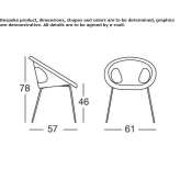 Technopolymer restaurant chair Imsbach