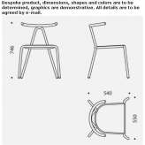 Stackable chair with integrated cushion Masham