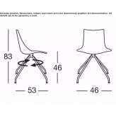 Swivel technopolymer trestle chair Arari