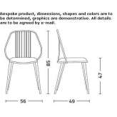 Steel chair with open backrest Hiersac