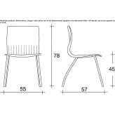 Stackable plastic chair Egna