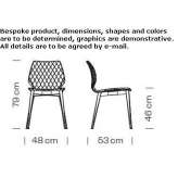 Restaurant chair made of polypropylene Ossana