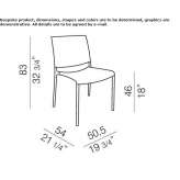 Stackable polypropylene chair Niwiska