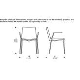 Aluminum chair with stackable armrests Coasa