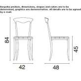 Die-cast aluminum chair with open backrest Fonfria