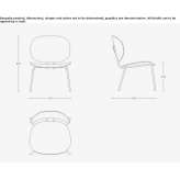 Krzesło stalowe ze zintegrowaną poduszką Ceauru