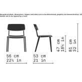 Wooden chair with integrated cushion Voulx