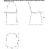 Stackable steel chair Wysoka