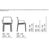 Ash chair with armrests Towner