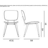 Ash chair with integrated cushion Moacsa