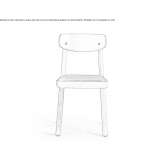 Chair with integrated cushion Chieuti