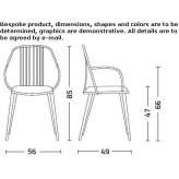 Steel chair with armrests Hiersac