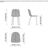 Chair made of steel and wood Tauteu