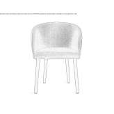 Chair with ash outer shell and legs Boom