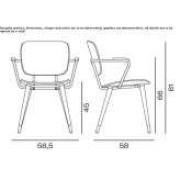 Ash chair with armrests Moacsa