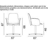 Swivel chair with 4-star base Eudlo