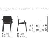 Ash chair with stackable armrests Towner