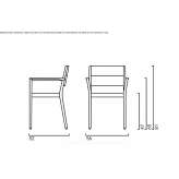 A chair with armrests that can be stacked Carcelen