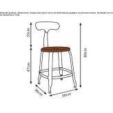 Metal and wood chair with footrest Soddi