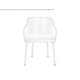 Ash chair with metal legs Pomi