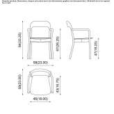 Beech chair with stackable armrests Meydan