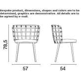 Steel chair with integrated cushion Epinac