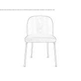 Chair with ash shell and metal legs Surubim