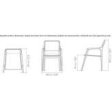 Beech chair with armrests Quarrata