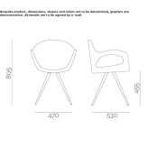 Polyethylene chair with armrests Almada