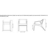 Chair upholstered in fabric with armrests Besate