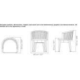 Beech chair with armrests Decan