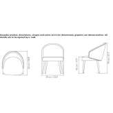 Chair upholstered in fabric with armrests Premana