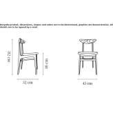 Wooden chair with open backrest Korolevo