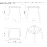 Round steel table Douvrin