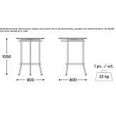 Rectangular metal high table Neumark