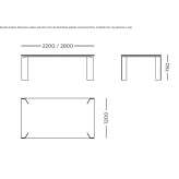 Rectangular table made of wooden veneer Azille