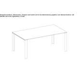 Rectangular table Andenne