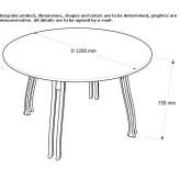 Round wooden table Mendaro